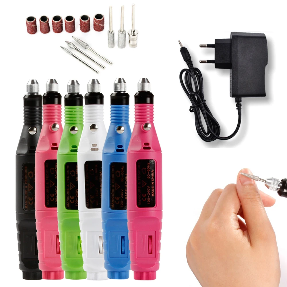 Электрический Маникюрный станок набор сверл для ногтей фрезерные сверла