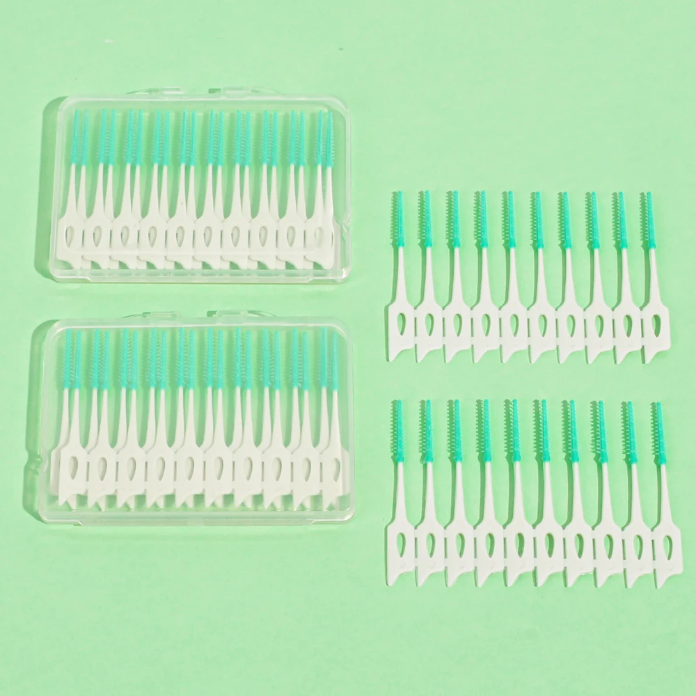 Y-kelin 100pcs /Set Silicone Interdental Brushes Super Soft Dental Cleaning Brush Teeth Care Floss Toothpicks Oral Tools - Image 4