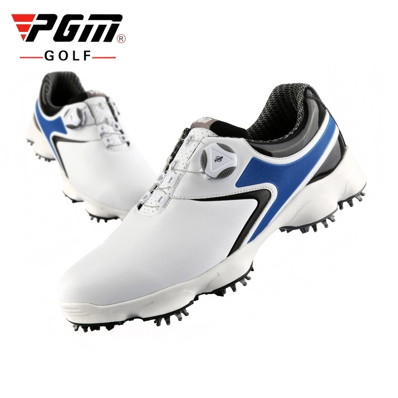 PGM Golf Men's Golf Shoes Rotating Buckle Shoeslace Waterproof Golf Shoes Man Non slip Nail