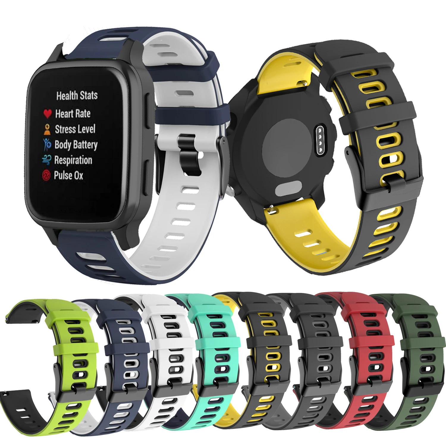 silicone WatchBands for xiaomi Huami Amazfit BIP youth / BIP lite / GTS replacement Sports Watch strap bracelet band 20MM 22mm silicone WatchBands for xiaomi Huami Amazfit BIP youth / BIP lite / GTS replacement Sports Watch strap bracelet band 20MM 22m
