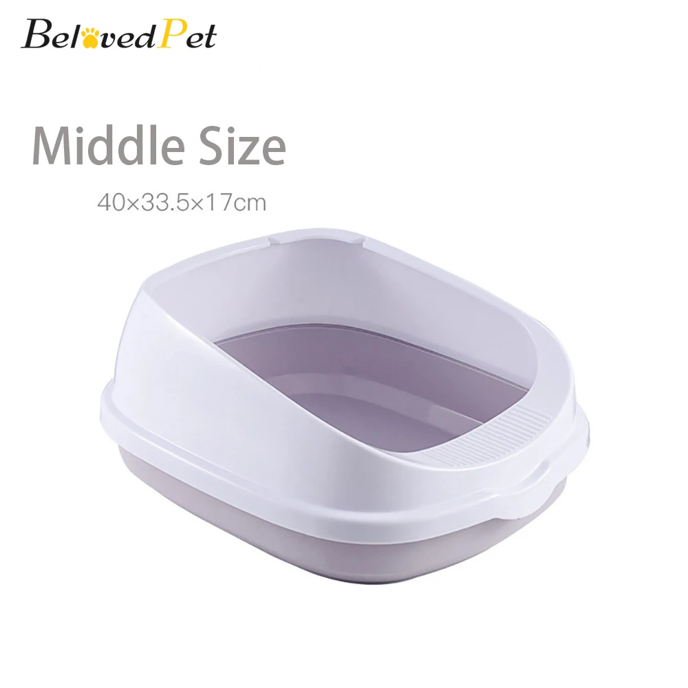 BelovedPet Pet Cat Semi-enclosed High Fence Detachable Litter Box(Add Cat Litter Shovel) Pet Toilet Cat Tray with Scoop Kitten BelovedPet Pet Cat Semi-enclosed High Fence Detachable Litter Box(Add Cat Litter Shovel) Pet Toilet Cat Tray with Scoop Kitten
