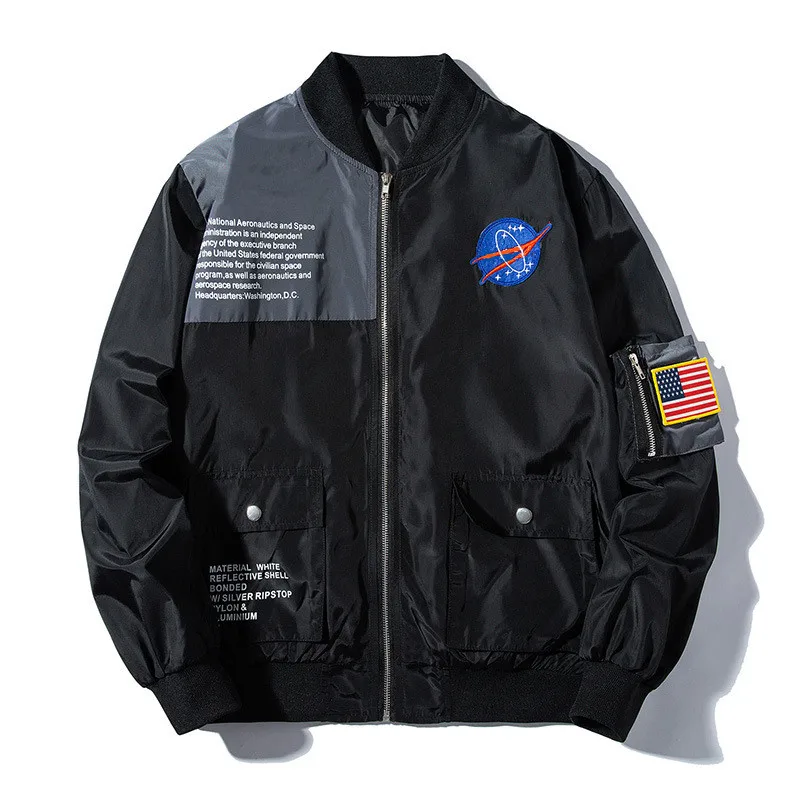  MANVALUE Spring MA1 Men's Hip-hop Jackets Outwear Japan Military Flight Pilot Jackets Male Thin Coa