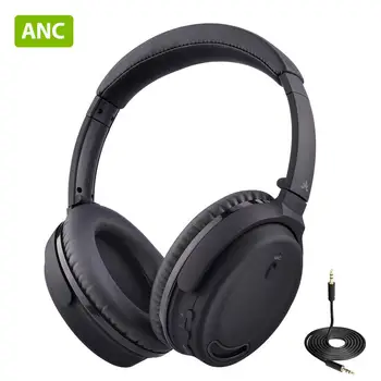 

Avantree Active Noise Cancelling Bluetooth 4.1 Headphones Mic, Wireless Wired Comfortable Foldable Stereo ANC Over Ear Headset