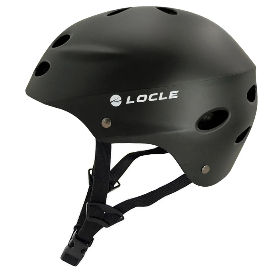 Черный LOCLE Детский велосипедный шлем детский Экстремальный спортивный Casco Ciclismo детский велосипед шлем для катания на коньках хип-хоп велосипед DH шлем - Цвет: Черный
