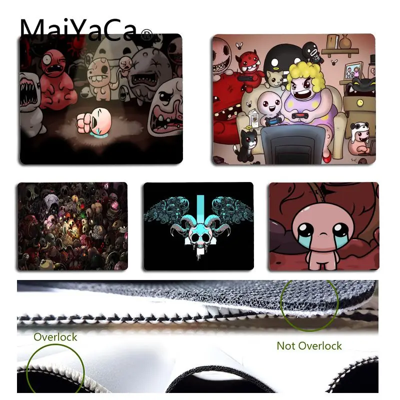 

MaiYaCa Vintage Cool The Binding of Isaac Gamer Speed Mice Retail Small Rubber Mousepad Size for 18x22cm 25x29cm Rubber Mousemat