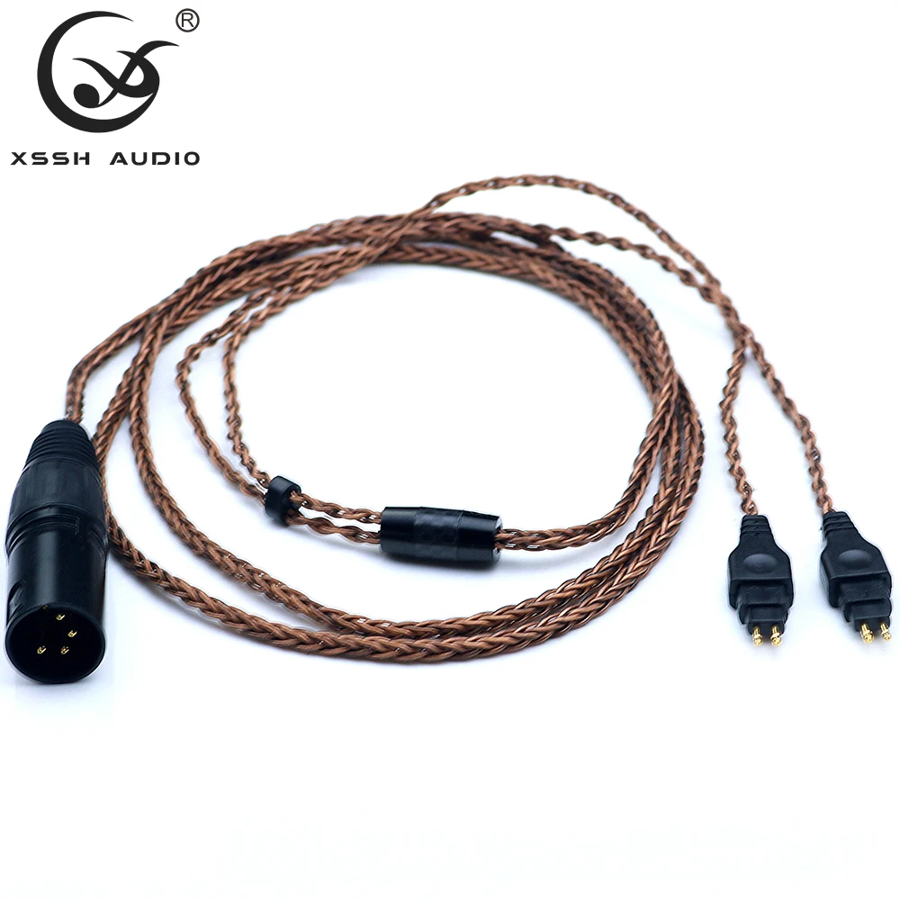 XSSH audio YIVO HIFI OFC pure copper Male 4 pins XLR to 0 78 2pin 0 78mm Cables Headphone Earphone Extension Cable Wire Cord