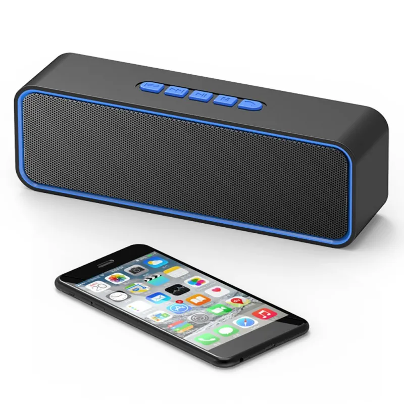 Портативный TWS бас-Колонка Bluetooth беспроводной динамик с микрофоном сабвуфер для IOS Android