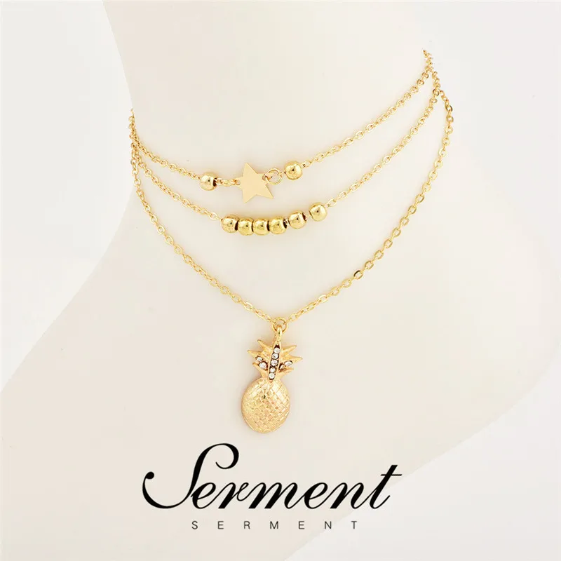 

SERMENT New Fashion Star Pendant Ankle Bracelet Multilayer Bead Anklets Women Foot Legs Bracelet Anklet Jewelry Accessories 2020