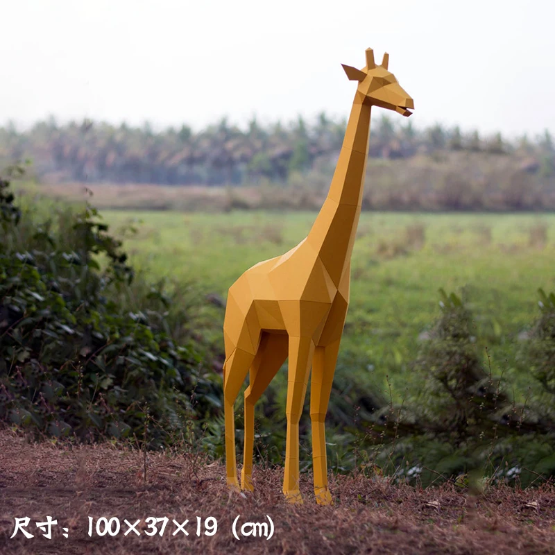 

Lovely Giraffe 1m Paper 3D DIY Material Manual Creative Home Decor Props #2092 Hand Made Cute Geometric Paper Figures