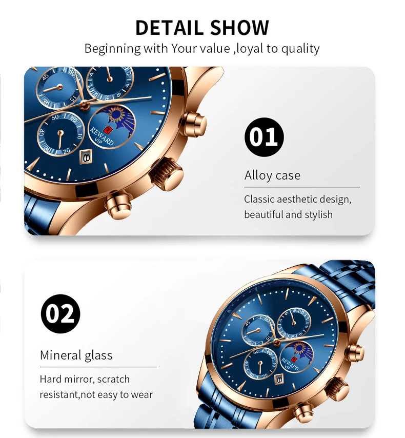 Мужские часы премиум класса от ведущего бренда, роскошные спортивные часы для мужчин, полностью стальные часы с хронографом, водонепроницаемые кварцевые золотые часы для мужчин, мужские часы