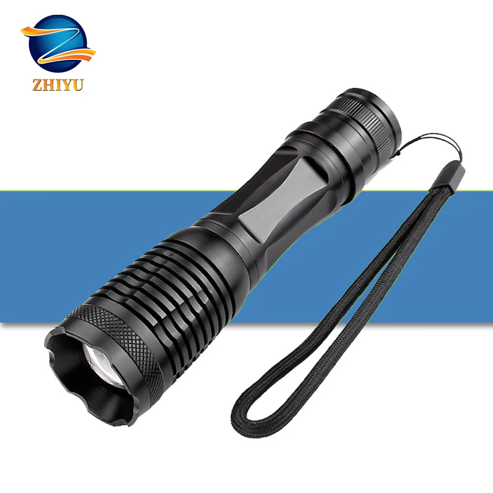 

ZHIYU T6 LED flashlight Ultra Bright torch led torch T6 Zoomable Bicycle Light use AAA 18650 battery Waterproof Camping light