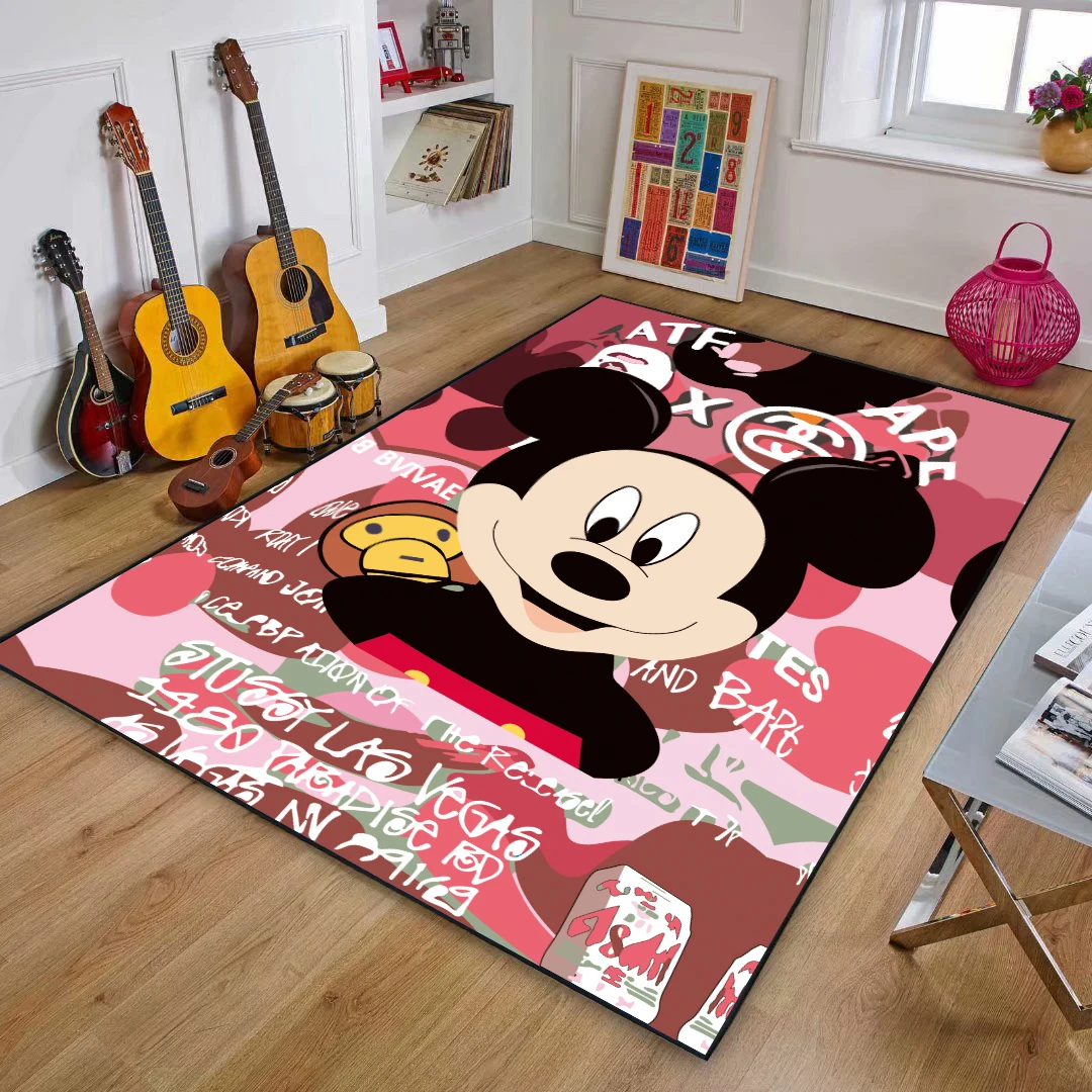 Disney Black and White Mickey Mouse Rug Carpet Bathroom Decor Door Mats  Outdoor Anime Rug Kitchen Mats for Floor Anime Rug|Rug| - AliExpress