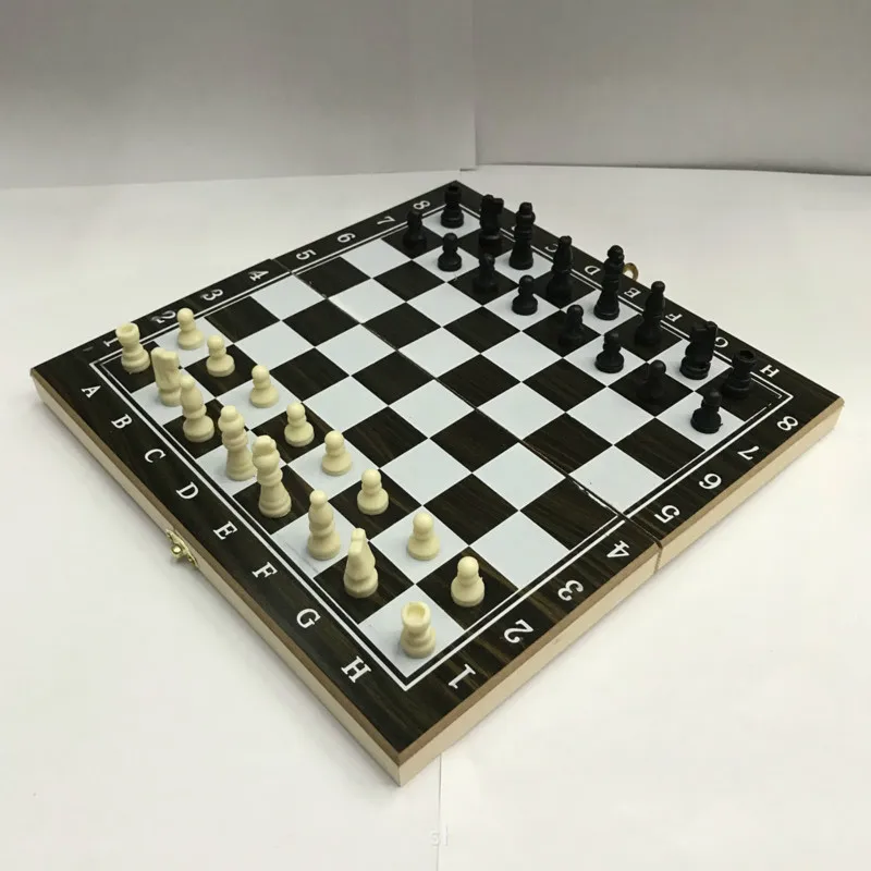 Импортные товары Высококачественные Деревянные 3 в 1 шахматы шашки нарды 24 см