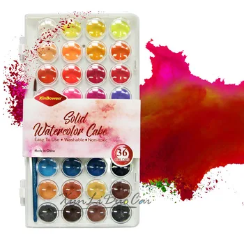 

Student Hand Painted Transparent 16/28/36 Colors Watercolor Powder Solid Watercolor Pigment Set Gouache Painting Supplies