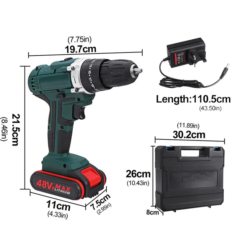 128Pcs 130W Electric Mini Drill Set 6 Gear