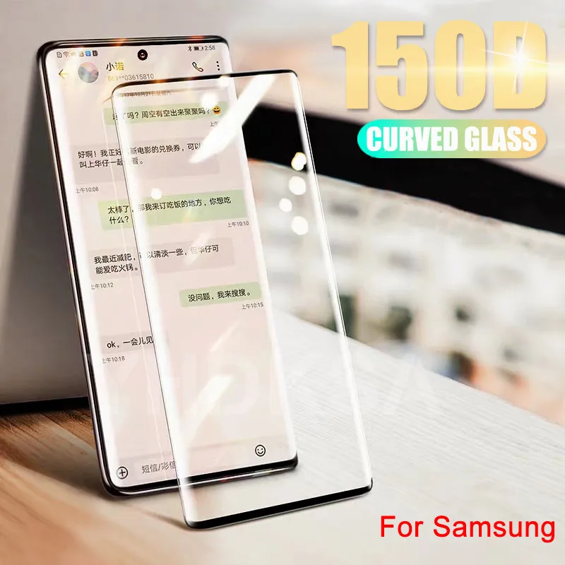 

150D Full Tempered Glass For Samsung Galaxy S10 S9 S8 Plus S10e S7 Edge Note 8 9 10 Plus Screen Protector Protective Glass Film