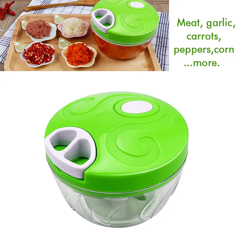 

Manual Vegetable Chopper Meat Shred Garlic Cutter Hand Pull Slicer Nut Onion Grinder Portable Kitchen Gadgets Mincer Fruit Tools