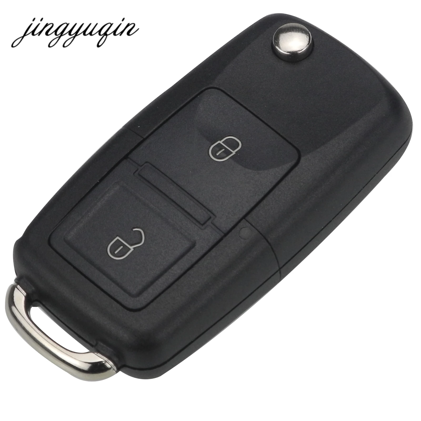 Jingyuqin без лезвия 2/3/4 кнопки Флип складной автомобиль дистанционного флип ключ чехол в виде ракушки для VW Golf MK4 Bora Golf 4 5 6 Jetta Passat Polo камера Bora Touran