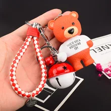 Южная Корея плюшевый мишка автомобильный брелок женский милый корейский стиль брелок для ключей творческое мобильное телефон автомобильный подвесной орнамент Taobao