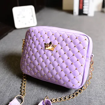 

2015 Women Messenger Bags Rivet Chain Shoulder Bag Leather Crossbody
