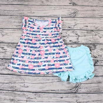 

Little Girls 2Pcs Floral Summer Clothing Set Toddler Baby Girl Clothes Floral Tops +Cotton Shorts Outfits Set