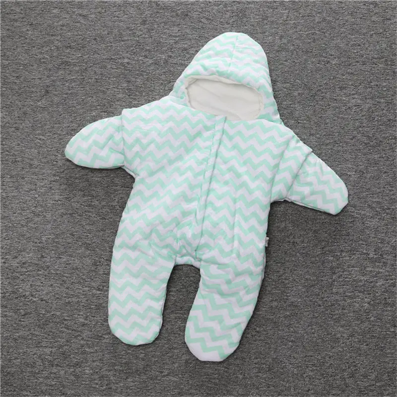 Зимние теплые спальные мешки для новорожденных, пеленание для завёртывания для пеленания, утепленные спальные мешки, одеяло для сна для малышей - Цвет: 1 pcs green