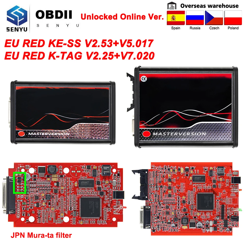 Em linha ue vermelho kess completo 2020 ktag v5.017 v2.53 5.017 mestre chip tuning kit 2.25 ktag v7.020 v2.25 carro auto ecu programador chave