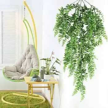 

85cm Artificial Green Plant Vines Wall Hanging Fake Leaves Plant for Home Garden Decoration Simulation Orchid Fake Flower Rattan
