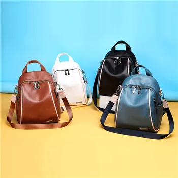

2020 Backpack Women Backpack Solid Color Backbag Mochilas Female Shoulder Bag For Teenage Girl School Bag Bagpack Rucksack
