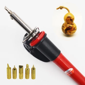 

Electric Soldering iron Adjustable Temperature Solder iron With quality soldering Iron Tips conduction core and pyrograph head.