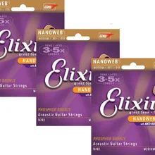 3 Наборы Elixir Nanoweb покрытие Антикоррозийные ФОСФОРНЫЕ бронзовые для акустической гитары струны