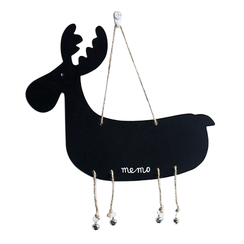 B Christmas Sheep elk shape Blackboard Art Craft Chalk Board Draw Mural Decor Art Chalkboard Wall Boards for Kids Rooms Home Door - Цвет: B