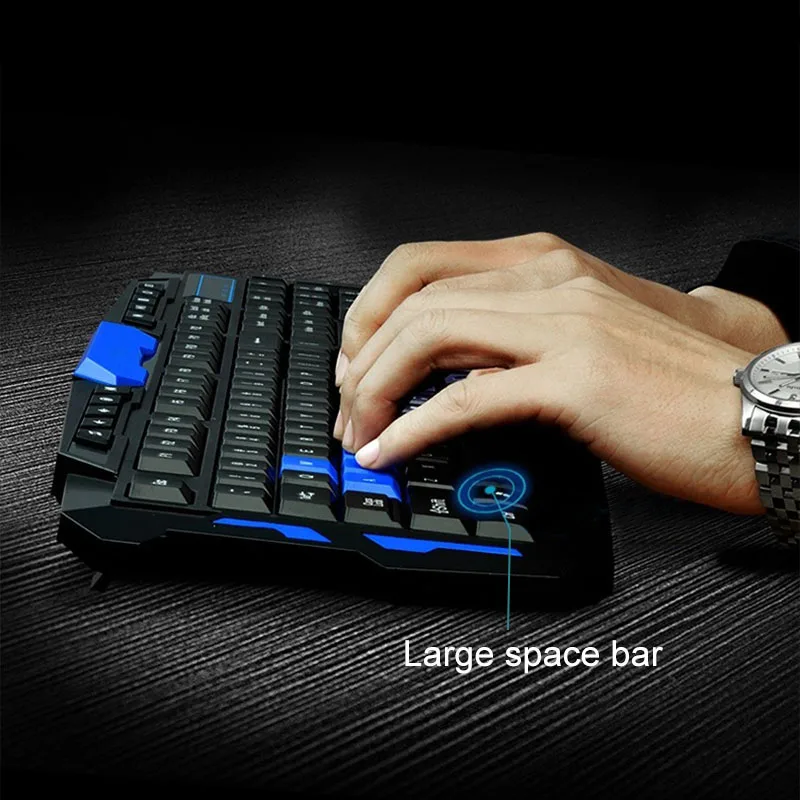 

Wireless 2.4Ghz Gaming Keyboard + Mouse Combo Waterproof Optical Multimedia USB Mechanical Set GV99