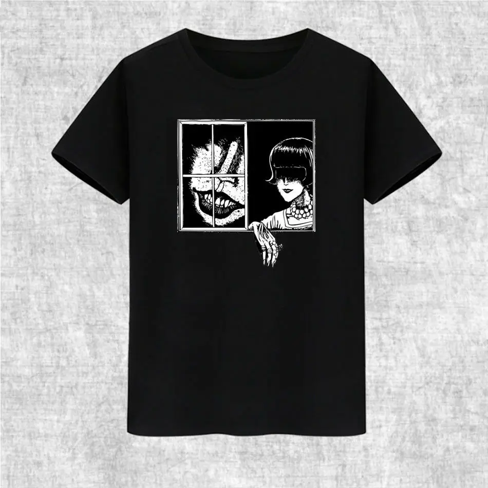 

Junji Ito Collections Neighbourhood T Shirt Short Sleeve Sweatshirt Unisex Cool Summer O-Neck Tops