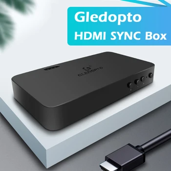 

Gledopto RGB TV Strip Light HDMI SYNC Box Kit Background Color Change Lighting Sync Lights With Your Screen Movies And Games