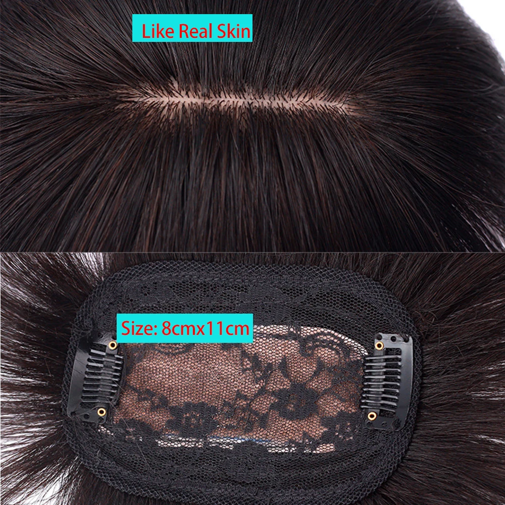 Hair Topper Human Hair For Women Natural Hair Bangs False Bangs Human Hair Fringe Clip In Overhead Bangs For Women Hair Loss images - 6