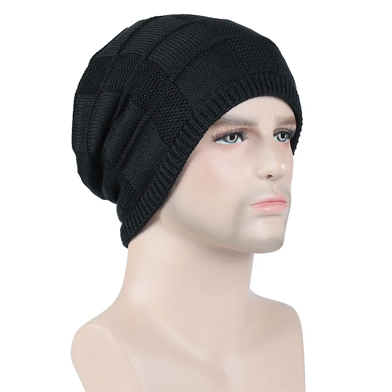 Letter Printed Skullies Beanies Men Knitted Winter Hats For Men Women Caps Beanie Plus Velvet Thick Warm Bonnet Men's Winter Cap - 3