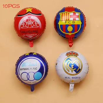 

10PCS World Cup Football Aluminum Film Balloon Team Logo Decoration Bar Scene Party Carnival Moment Inflatable Balloon