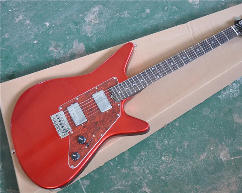 

Hot Sale 6-String Electric Guitar,Red Color Body with Red Periold Pickguard,22 Frets,Chrome Hardware and can be Customized
