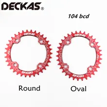 Deckas 104BCD овальная/круглая узкая широкая цепь из колец цепь MTB горный велосипед 32T 34 Т 36 38T диаметра окружности болтов(зубчатая пластина Запчасти 104 BCD