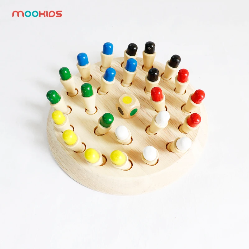 

Originality Kids Wooden Memory Match Stick Chess Game Fun Block Board Game Educational Color Cognitive Ability Toy For Children