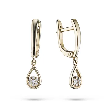 

Earrings made of yellow gold with diamonds e0301sg08170100