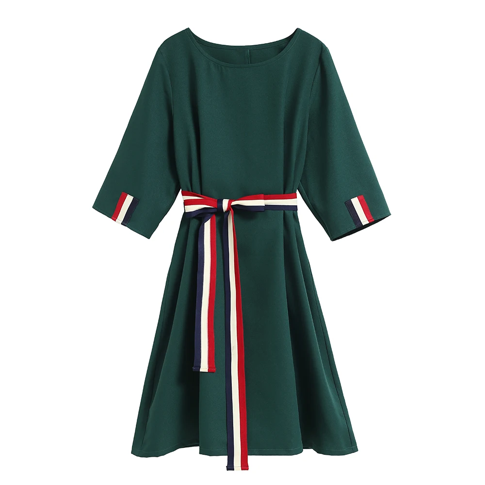 Cena Amtivaya Plus rozmiar Alarge damskie sukienki lato 2019 dla kobiet w ciąży zielona szyfonowa Midi sukienka w stylu Vintage z długim rękawem odzież na przyjęcia