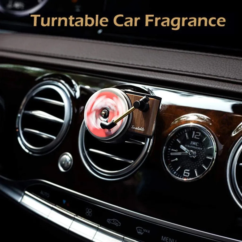 

turntable car perfume fragrance sheet box Car Vent Perfume Diffuser Record Player Car Air Freshener Decoration#816g20