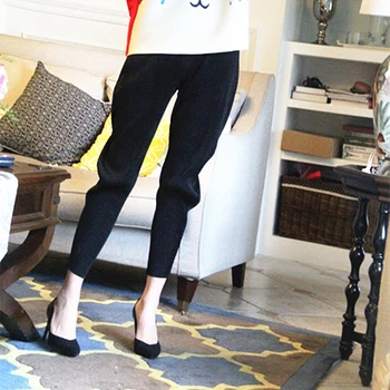 

Fold 2019 summer new size show thin feet radish pants loose thin Harlan pants women 9 points