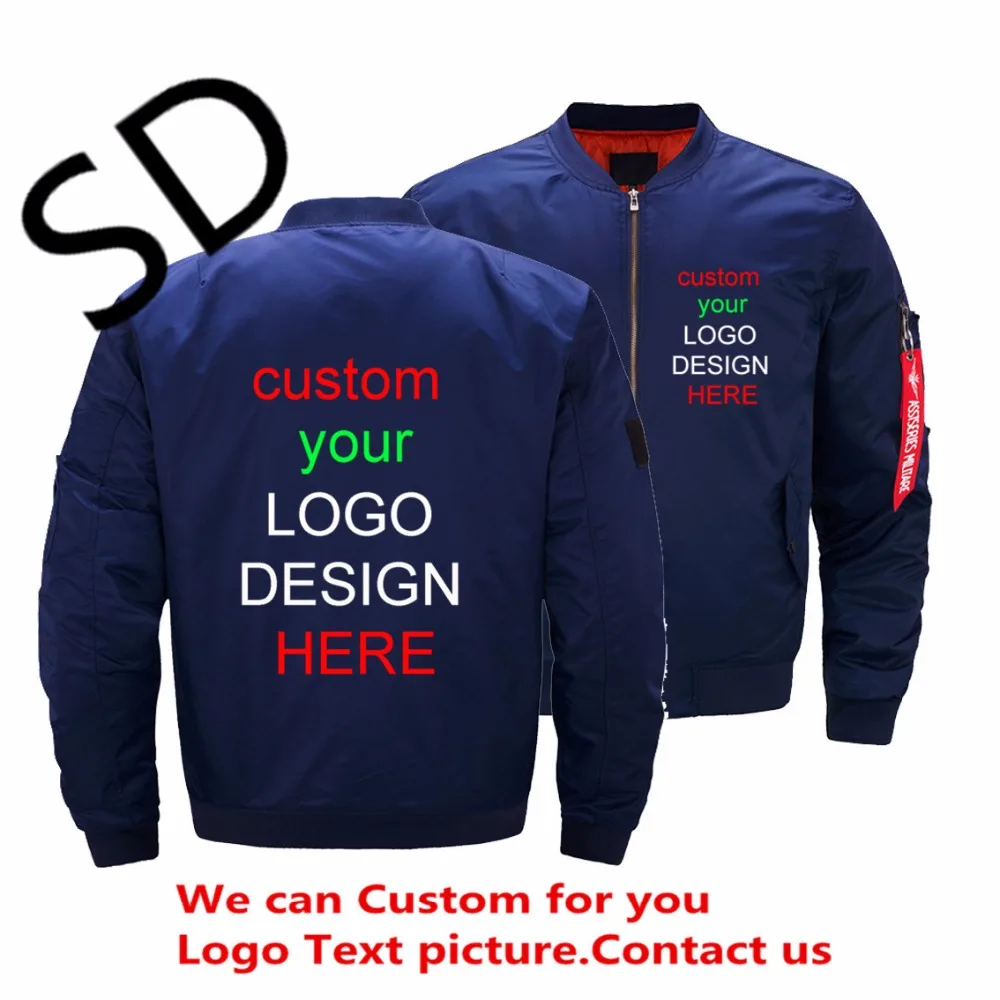 

The north Men DIY Custom Bomber Jacket Army Spring Summer Military Style Pilot Militar Windbreaker Mens Coat Clothing 5XL face
