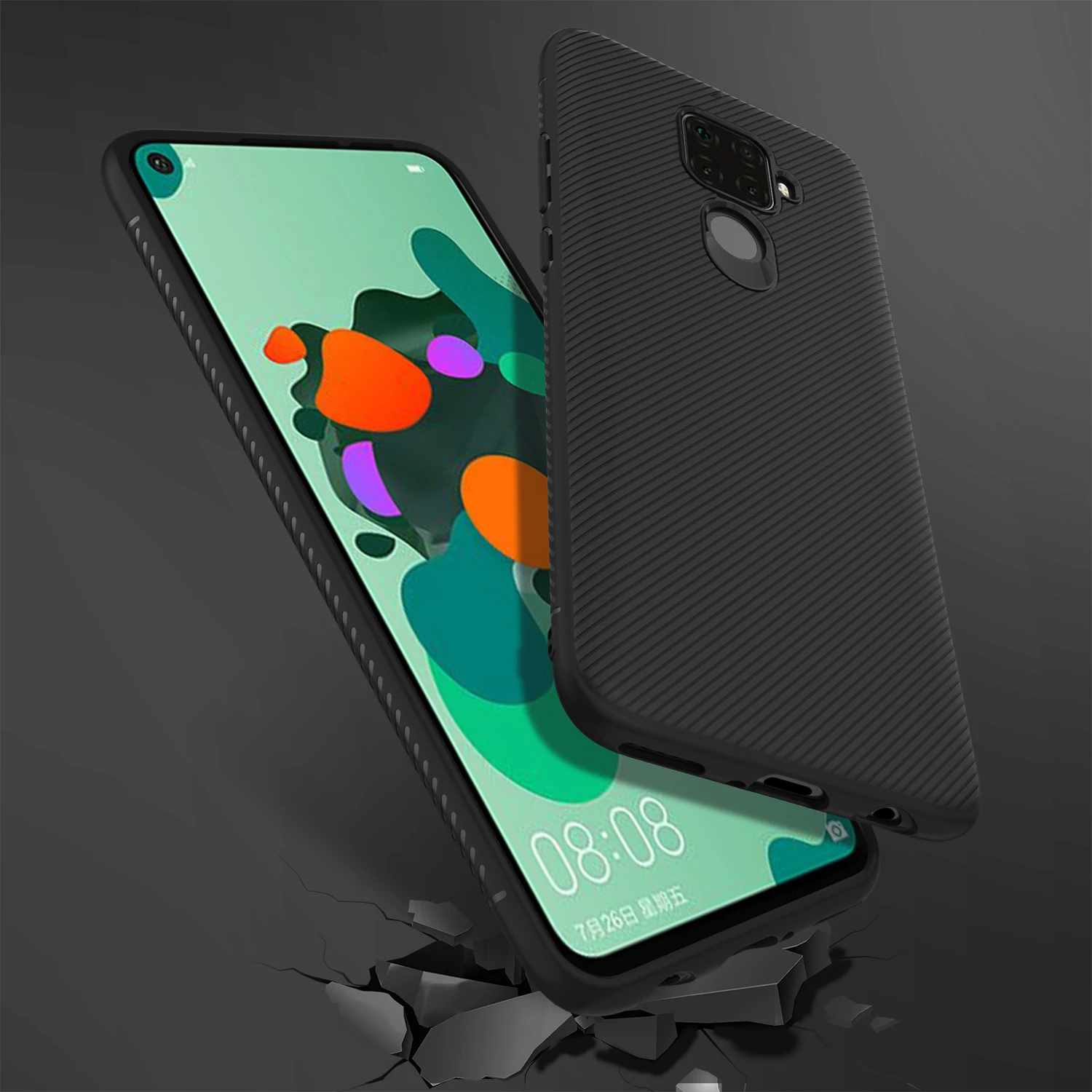 Роскошный твил текстурированный Мягкий ТПУ чехол для телефона HUAWEI P30Pro P30lite Psmart Z Mate30 Mate30pro Mate30lite чехол для телефона