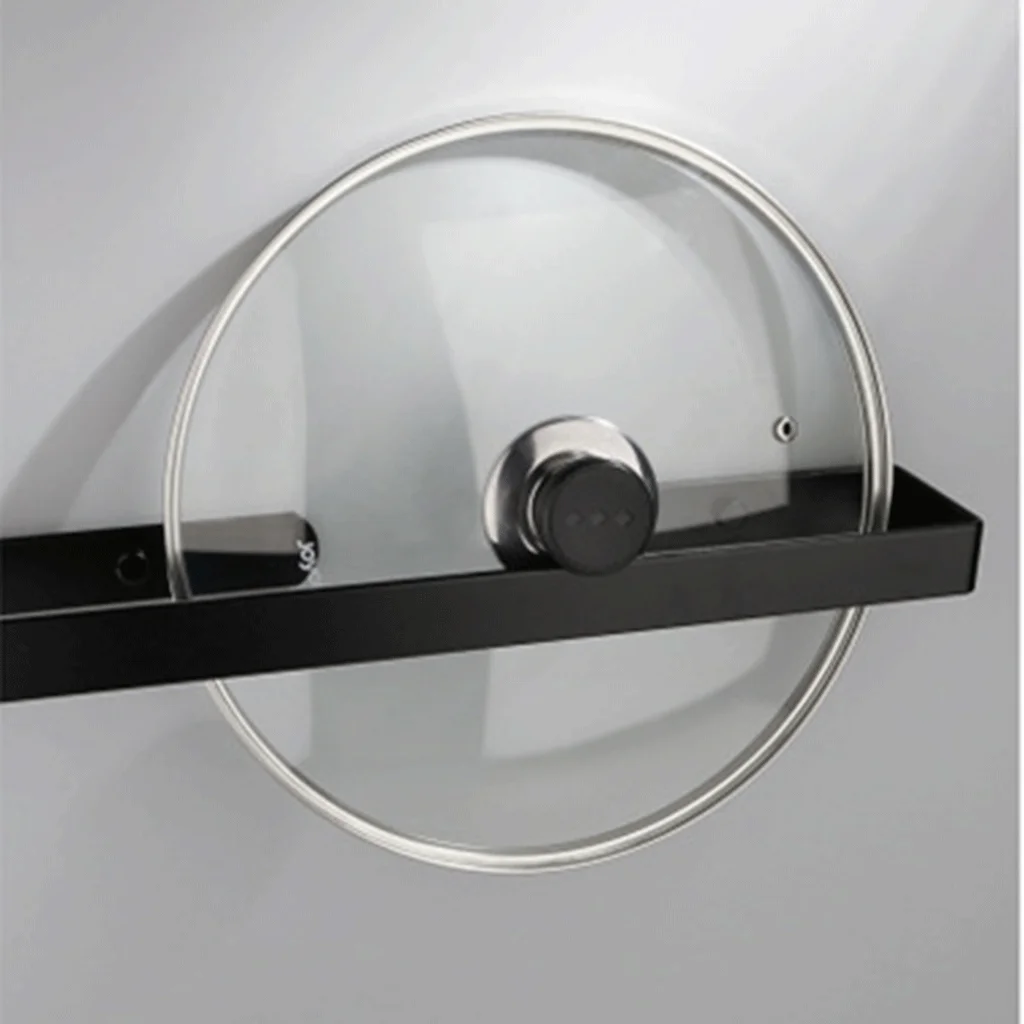 Porta asciugamani per bagno, cucina o palestra domestica - Porta asciugamani - Appendi asciugamani a parete - Organizzatore di asciugamani - Nero verniciato a polvere - Italia
