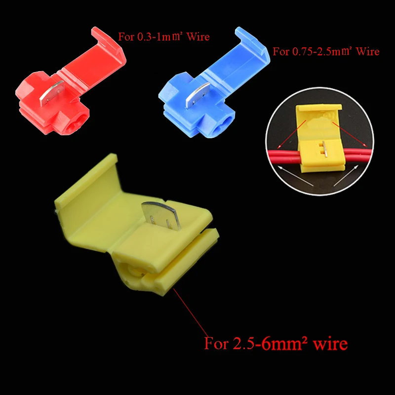 

Line Connector Terminal Joint Blue Red Quick Connection Clip Wire Crimp Splitter Lip Break Clamp Strip-free Soft Distributor