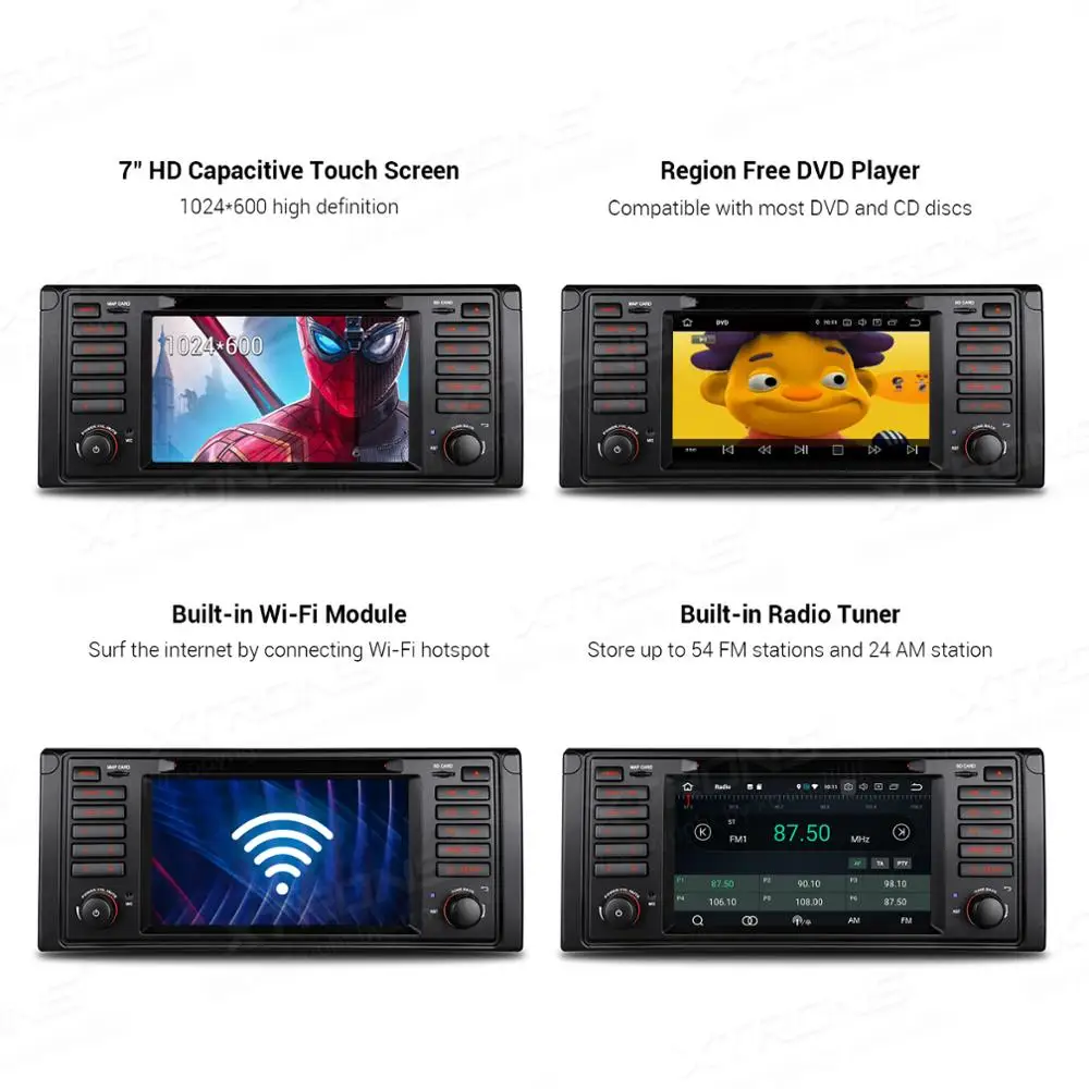 Best XTRONS Android 9.0 PX5 Octa Core Car Radio DVD Player GPS Navigation for BMW 7 Series E38 1994-2001 E39 1995-2003 M5 1999-2003 2